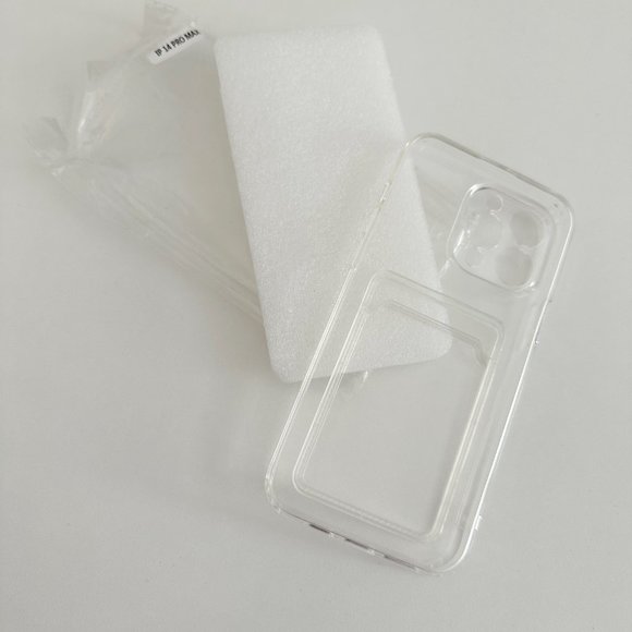 Clear Soft Card Holder Slot Apple iPhone Case - iphone 14 pro max - Picture 4 of 7